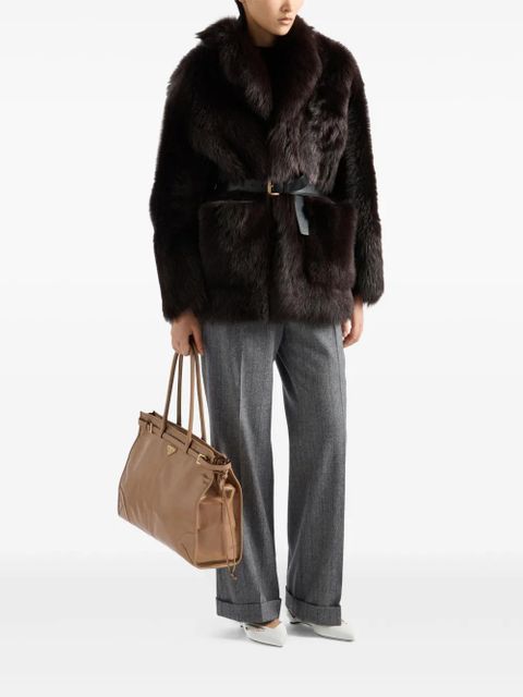 Prada large Bonnie tote bag - Brown