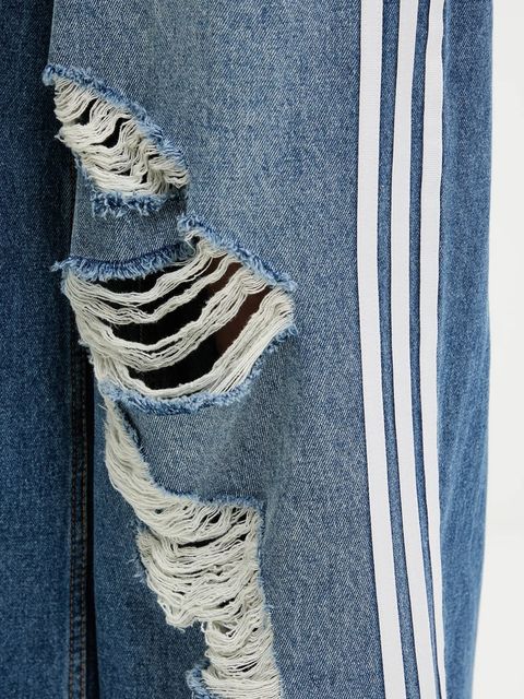 adidas Originals jeansy 0 damskie kolor niebieski KE3300 - zdjęcie produktu nr 2