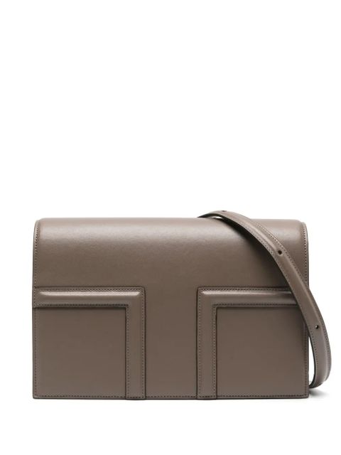 TOTEME T-Flap leather shoulder bag - Brown - zdjęcie produktu nr 1