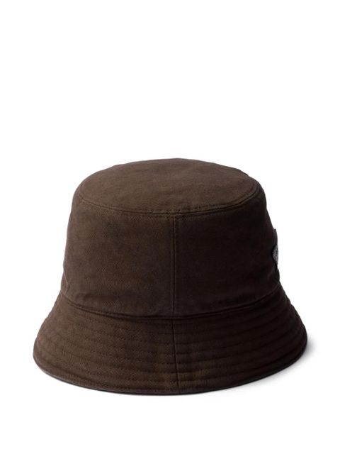 Prada cotton bucket hat - Brown - zdjęcie produktu nr 2
