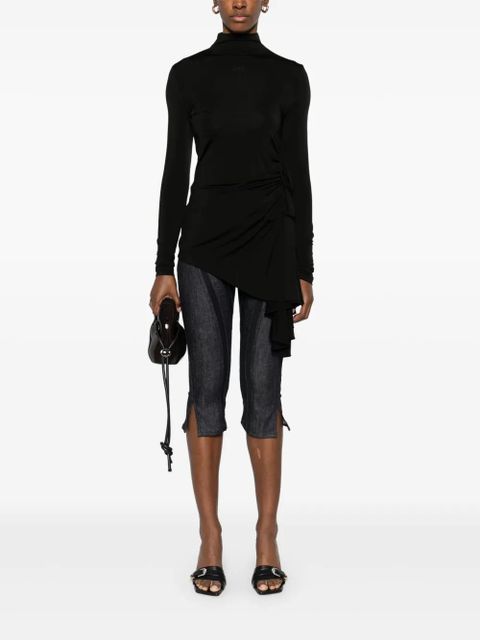 Off-White draped mini dress - Black