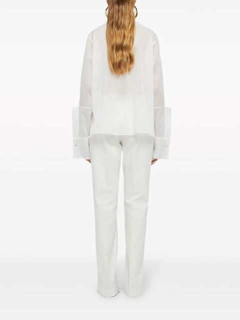 Jil Sander tailored cotton trousers - White - zdjęcie produktu nr 2
