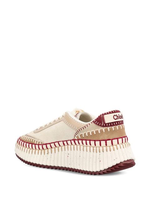 Chloé Nama textured-sole lace-up sneakers - Neutrals