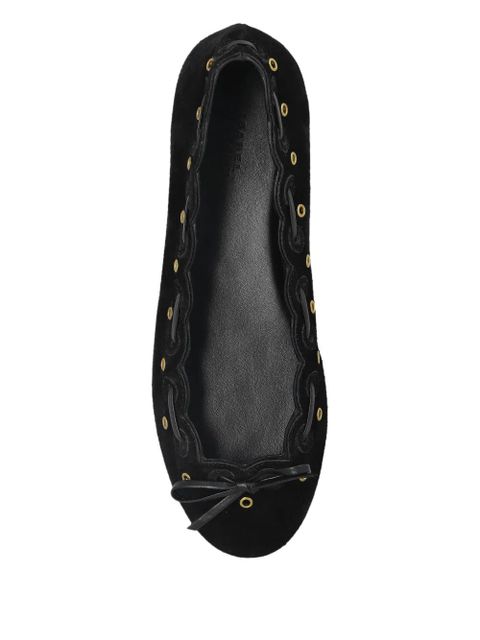 ISABEL MARANT Balfy scalloped eyelet ballet flats - Black