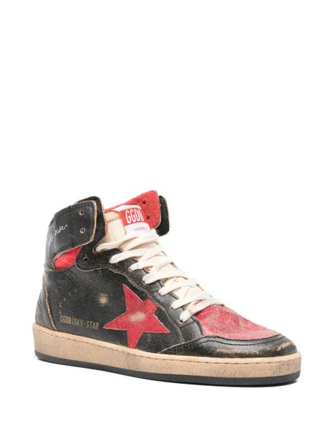 Golden Goose Sky Star laminated sneakers - Black