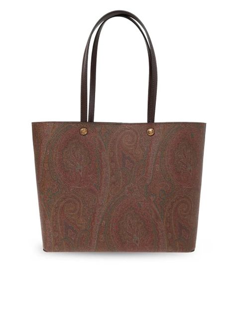 ETRO large Paisley jacquard shopper tote bag - Brown
