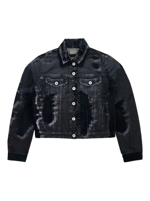 Jean Paul Gaultier graphic-print denim jacket - Black - zdjęcie produktu nr 1