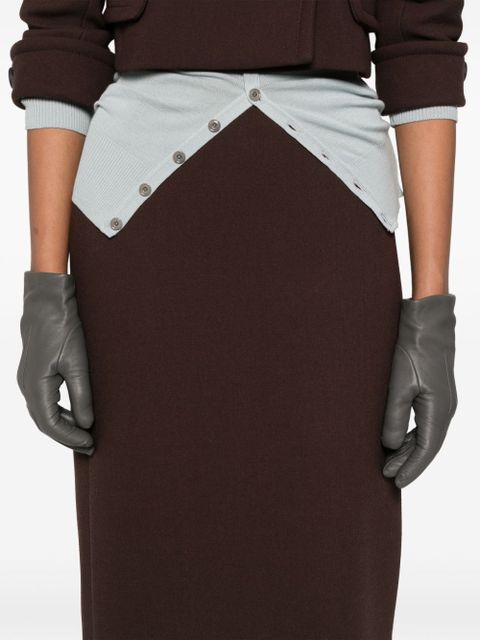 Miu Miu pencil midi skirt - Brown