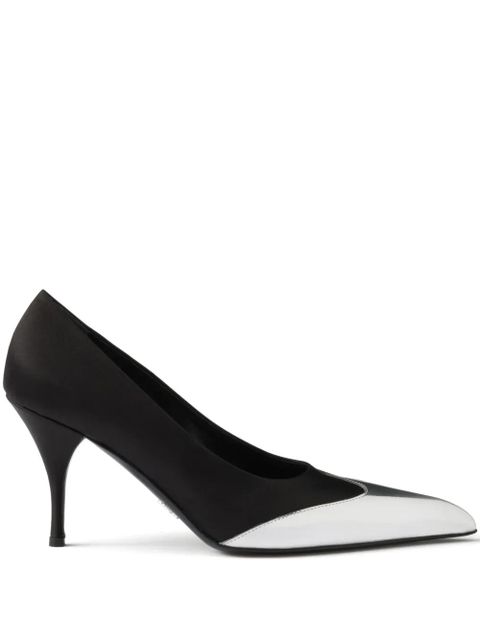 Prada 85mm satin-finish pumps - Black - zdjęcie produktu nr 1