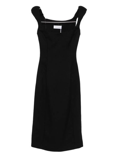Marine Serre virgin wool sleeveless dress - Black