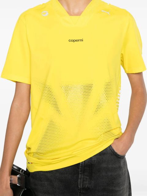 Coperni X Puma rubberised-logo T-shirt - Yellow