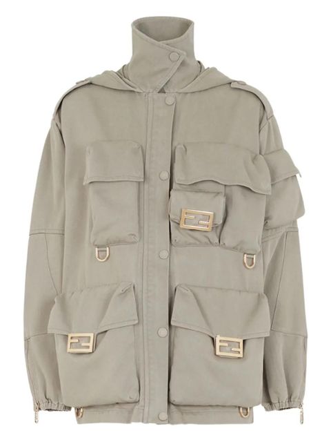FENDI multi-pocket logo-plaque jacket - Neutrals - zdjęcie produktu nr 1