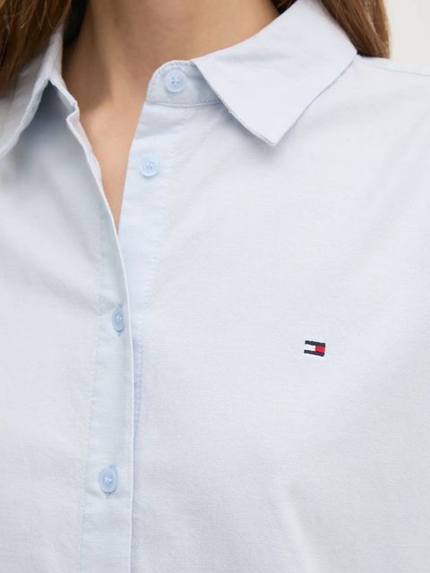 Tommy Hilfiger koszula damska kolor niebieski regular z kołnierzykiem klasycznym WW0WW44230