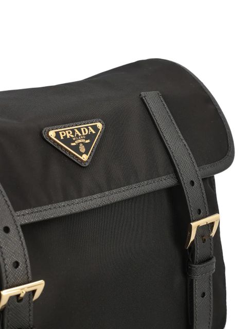 Prada buckle strap shoulder bag - Black