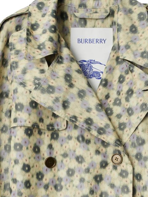 Burberry long daisy-print trench coat - Neutrals