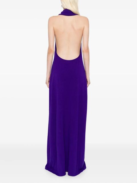 TOM FORD halterneck open-back dress - Purple