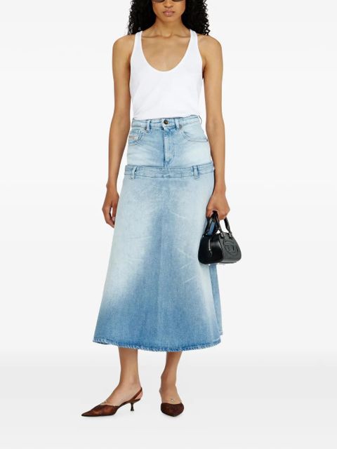 Diesel layered-effect flared skirt - Blue - zdjęcie produktu nr 2