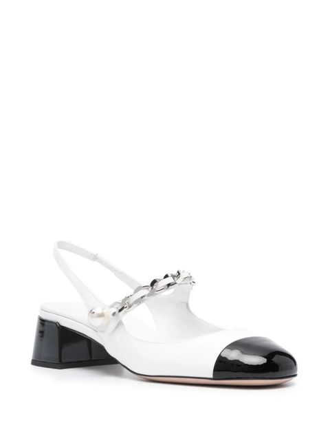 Miu Miu 35mm leather pumps - White - zdjęcie produktu nr 2