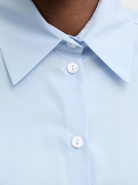 La Mania koszula bawełniana ZENITH damska kolor niebieski relaxed z kołnierzykiem klasycznym ZENITH