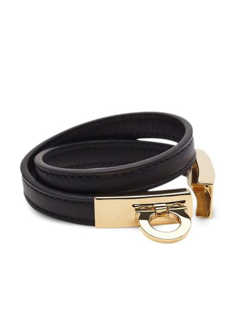 Ferragamo Gancini double twist bracelet - Black