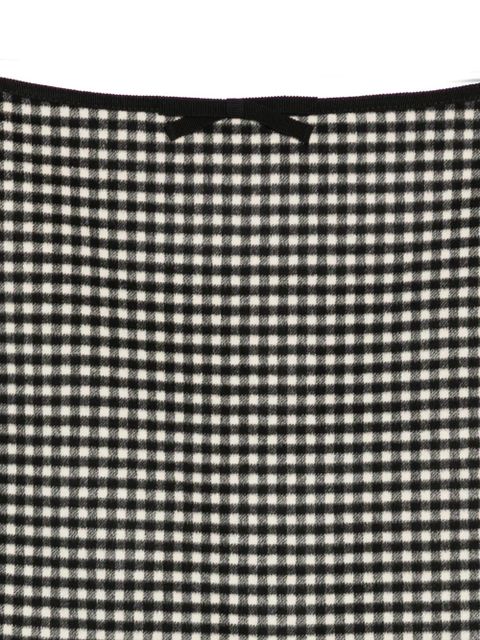 Valentino Garavani bow-detail checked skirt - Neutrals