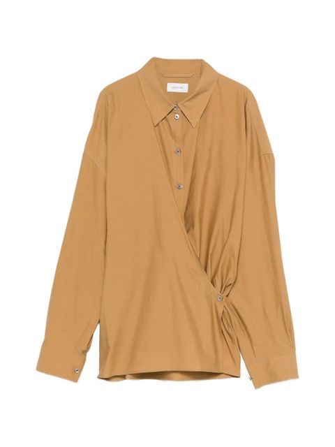 LEMAIRE wrap-over shirt - Brown - zdjęcie produktu nr 1