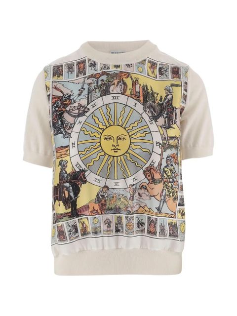 Burberry Tarot-print crew-neck T-shirt - Neutrals - zdjęcie produktu nr 1