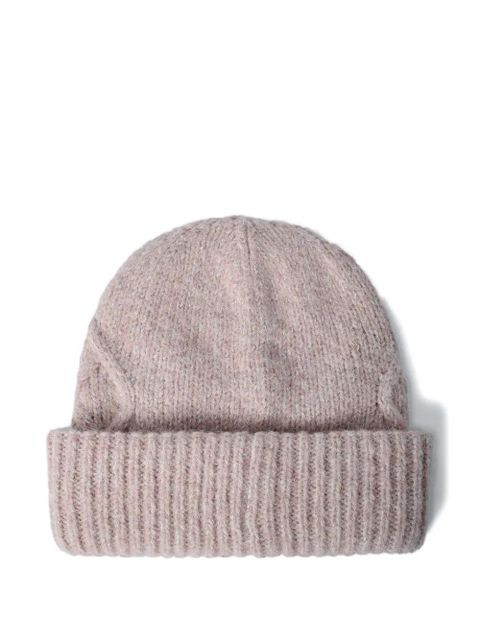 Moncler logo motif beanie hat - Pink - zdjęcie produktu nr 2
