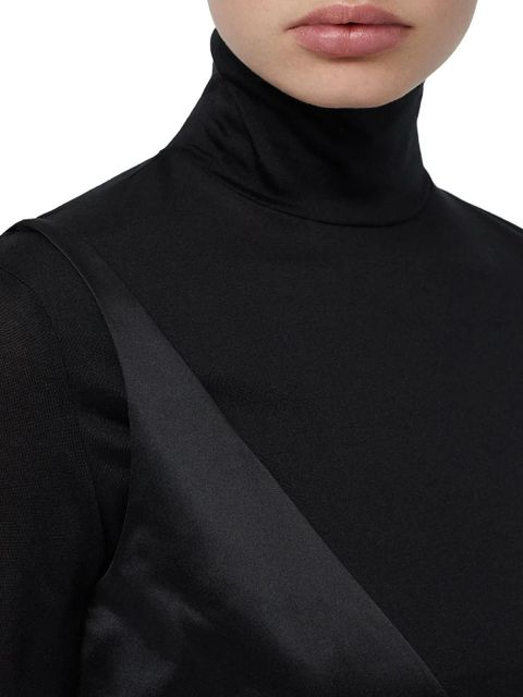 Burberry Duchess Satin Bubble Hem Dress - Black - zdjęcie produktu nr 1