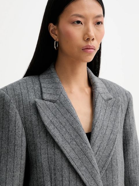 IRO płaszcz z dodatkiem wełny WM07NIMI kolor szary NIMI