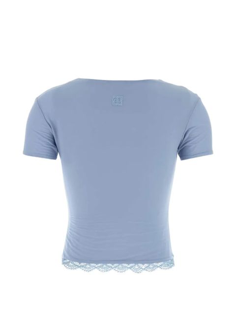 Magda Butrym lace-trim T-shirt - Blue - zdjęcie produktu nr 2