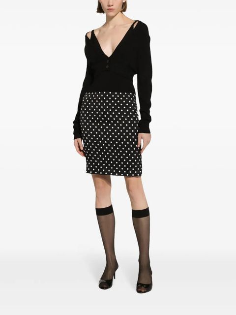 Dolce & Gabbana ribbed-knit cropped tank top - Black - zdjęcie produktu nr 2