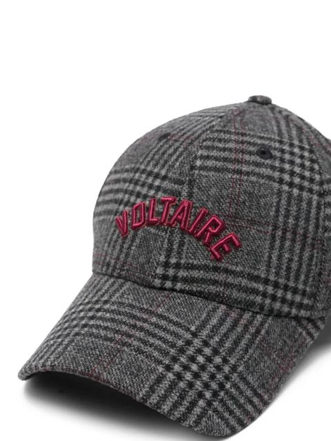 Zadig&Voltaire logo-embroidered checked cap - Grey - zdjęcie produktu nr 2