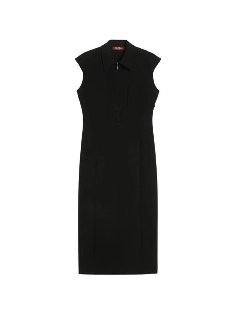 Max Mara Mstalga collared zip-fastening midi dress - Black - zdjęcie produktu nr 1