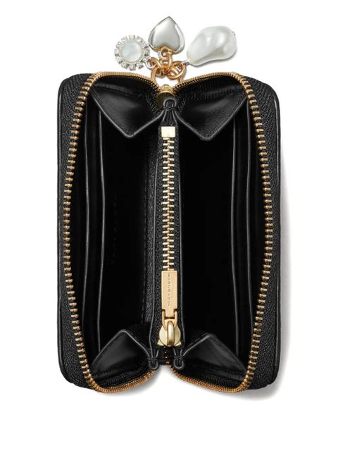 Tory Burch quilted charm zip wallet - Black