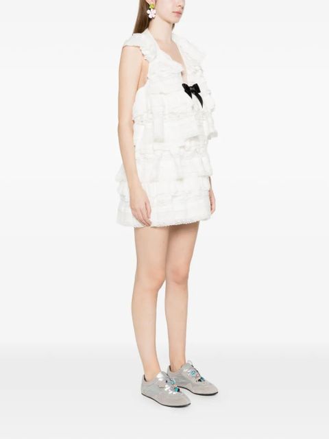 SHUSHU/TONG ruffled mini dress - White