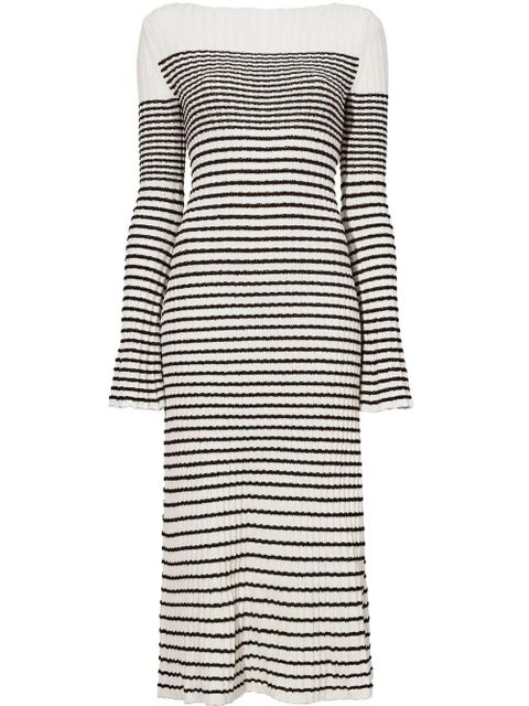 Proenza Schouler striped bouclé knit dress - White - zdjęcie produktu nr 1