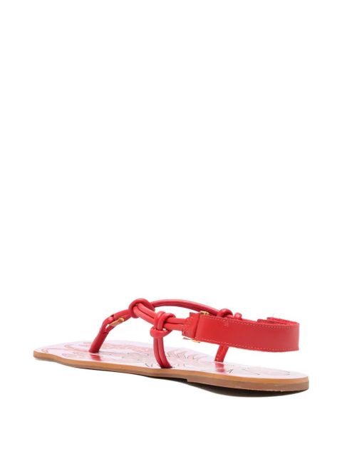 FARM Rio lobster knotted-strap sandals - Red