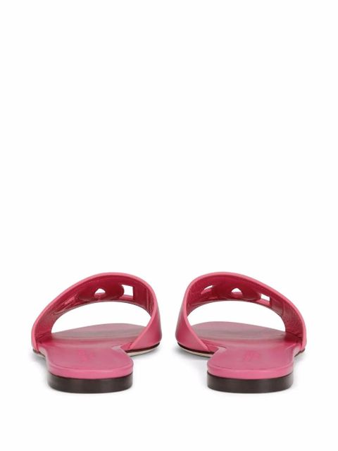 Dolce & Gabbana DG Logo leather sandals - Purple