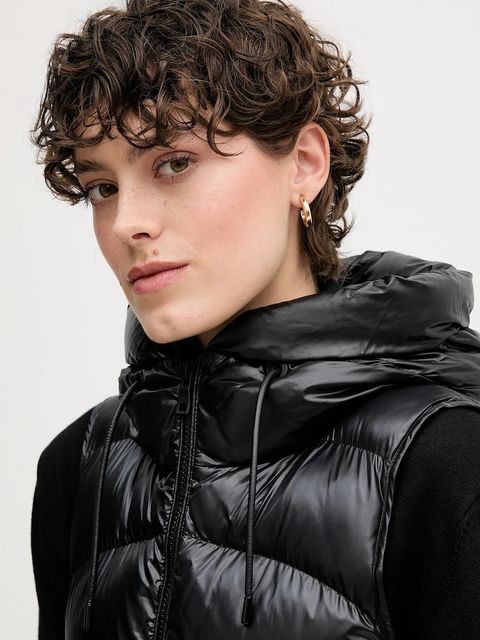 Geox bezrękawnik BLEYZE kolor czarny przejściowy W5628C T3121