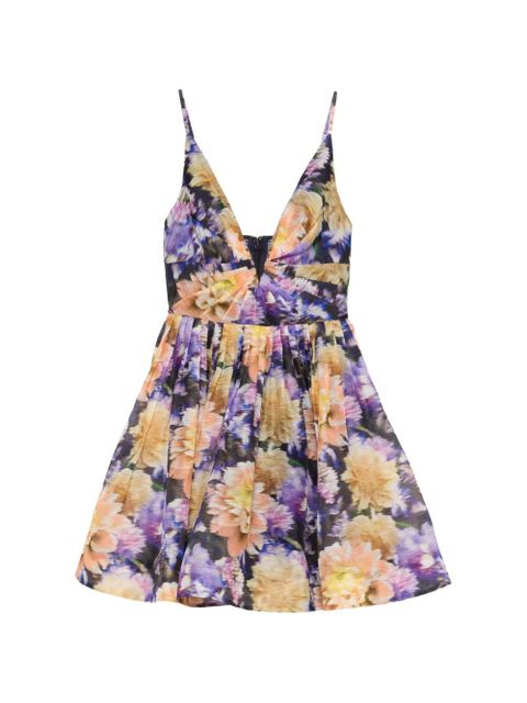 ZIMMERMANN floral V-neck dress - Purple - zdjęcie produktu nr 1