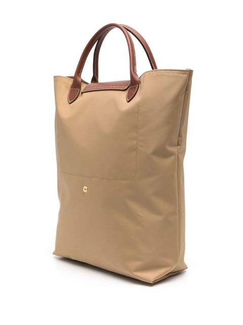 Longchamp logo-embossed tote bag - Neutrals