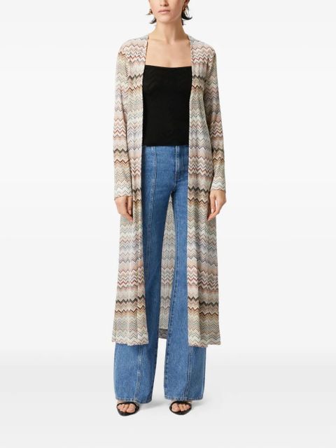 Missoni zigzag-pattern cardi-coat - Neutrals
