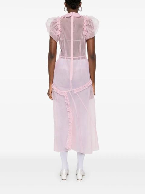 Simone Rocha ruffled multi-seam maxi dress - Pink