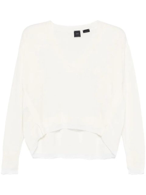 PINKO contrasting-trim sweater - White - zdjęcie produktu nr 1