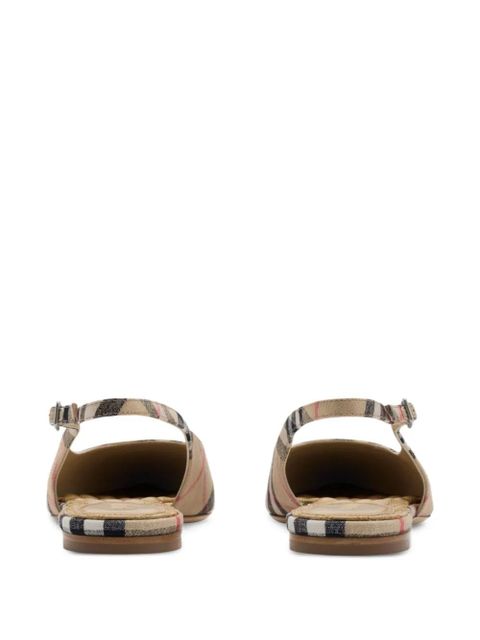 Burberry checked ballet flats - Neutrals
