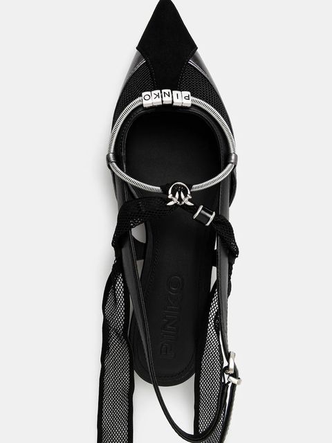 Pinko baleriny skórzane Gianira 30