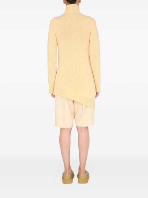Jil Sander long-sleeve asymmetric sweater - Neutrals