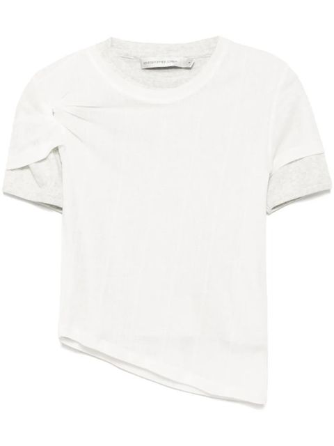 Christopher Esber sheer ribbed T-shirt - White - zdjęcie produktu nr 1