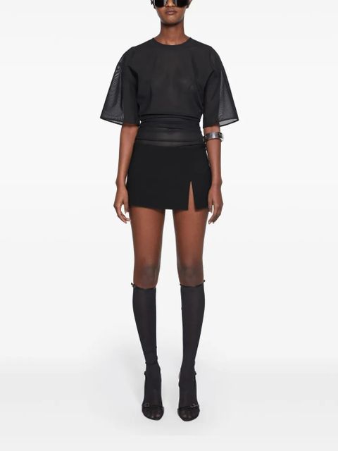 Acne Studios side-slit mini skirt - Black